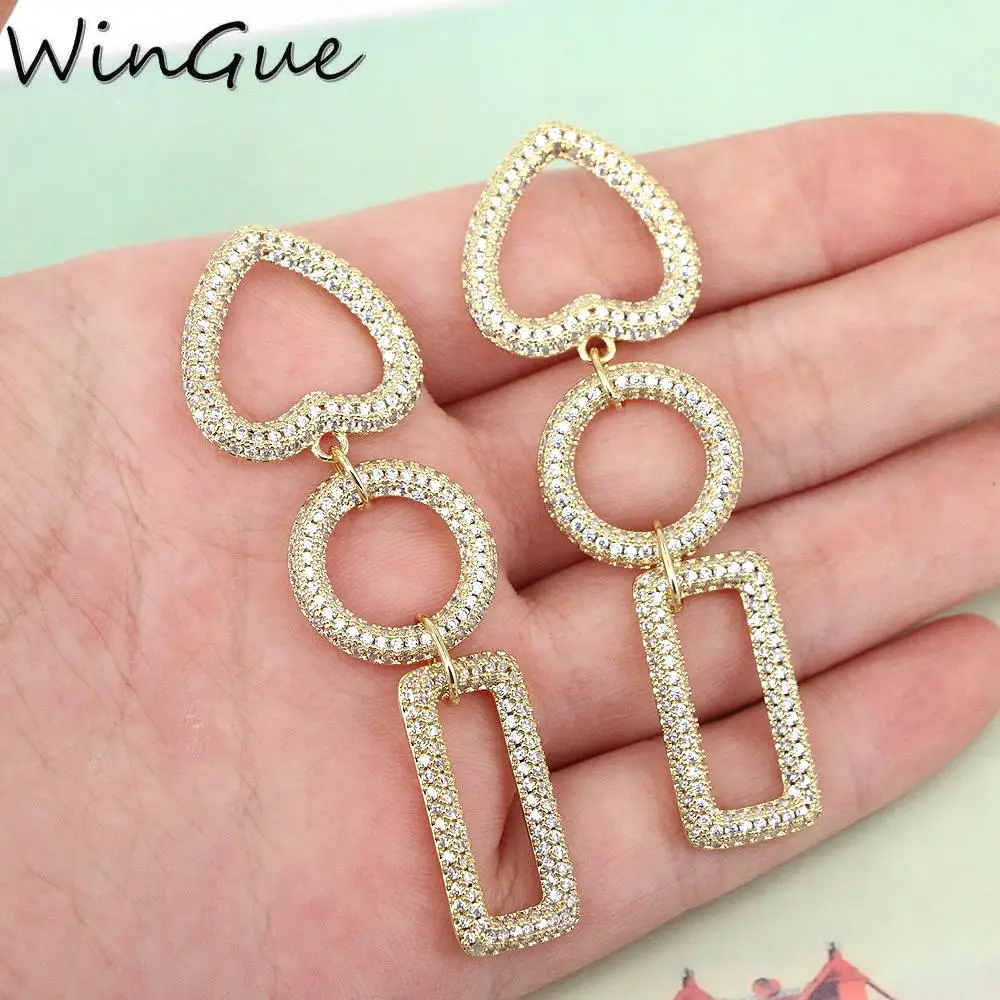 Gold Heart Round Micro Pave Earrings For Women Korean Fashion Earrings Heart Round Dangle Drop Earring 2021 NEW Jewelry
Gold Heart Round Micro Pave Earrings For Women Korean Fashion Earrings Heart Round Dangle Drop Earring 2021 NEW Jewelry