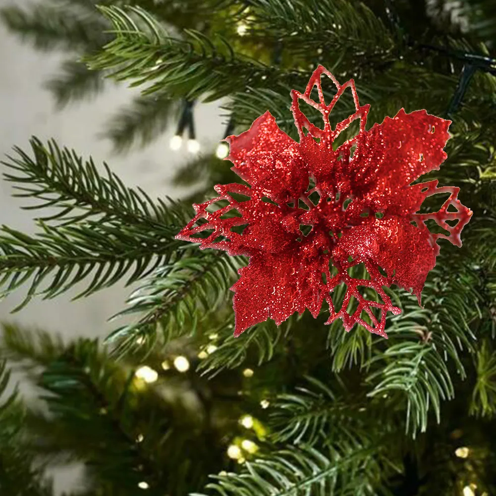 10cm Holiday DIY Decorations Christmas Large Poinsettia Glitter Flower Natale Flowers Tree Hanging Party Decoration
10cm Holiday DIY Decorations Christmas Large Poinsettia Glitter Flower Natale Flowers Tree Hanging Party Decoration