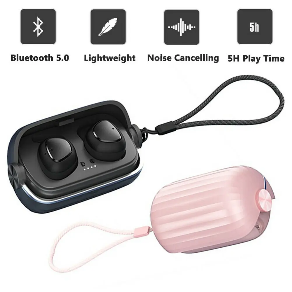 Noise Reduction Earphones Stereo Sound Headsets Wireless Mini Headphones Bluetooth-compatible with Portable Charging Case
Noise Reduction Earphones Stereo Sound Headsets Wireless Mini Headphones Bluetooth-compatible with Portable Charging Case