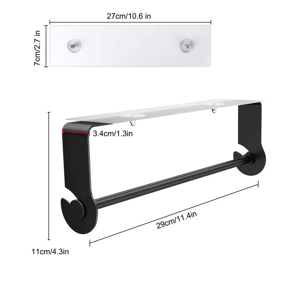 Punch-Free Roll Paper Holder Black Aluminum Cling Film Towel Rack Kitchen Accessories Tissue Hanger Wall Organizer Storage Shelf
Punch-Free Roll Paper Holder Black Aluminum Cling Film Towel Rack Kitchen Accessories Tissue Hanger Wall Organizer Storage Shelf