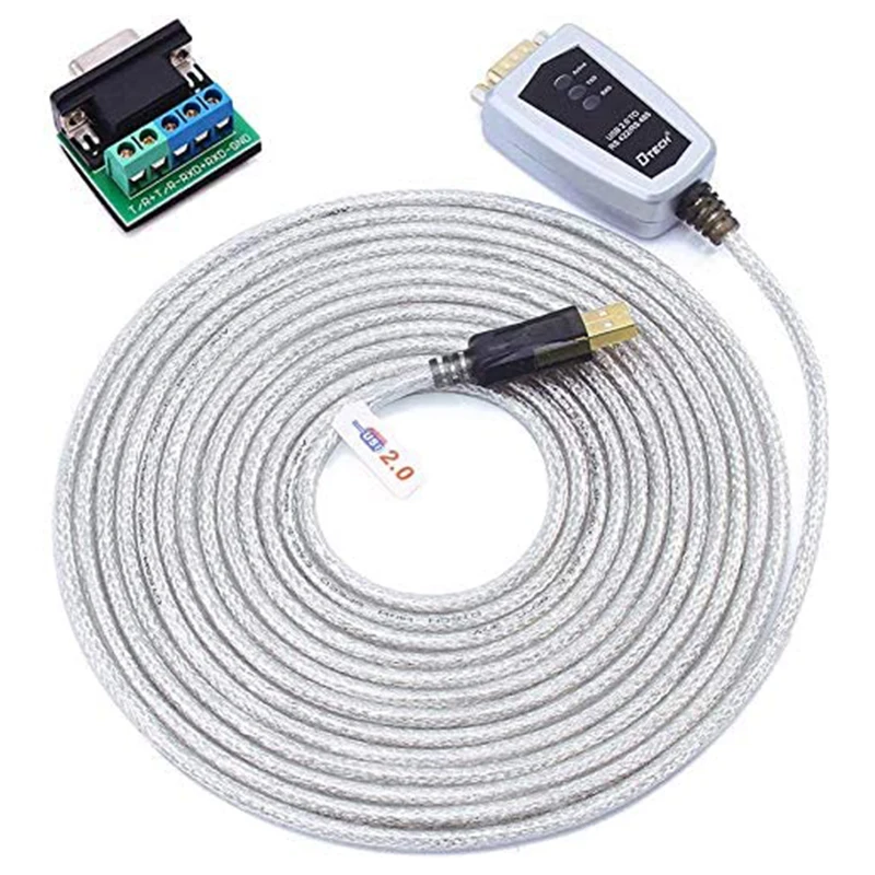DTECH 10 Feet USB to RS422 RS485 Serial Port Converter Adapter Cable with FTDI Chip Supports Windows 10 8 7 XP Mac
DTECH 10 Feet USB to RS422 RS485 Serial Port Converter Adapter Cable with FTDI Chip Supports Windows 10 8 7 XP Mac