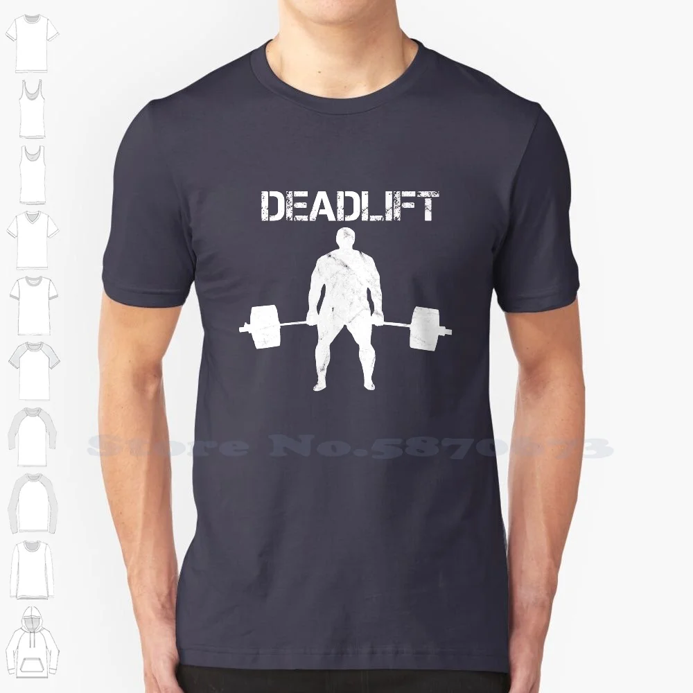 Deadlift-100% хлопчатобумажная футболка приседание для футболок полный тренажерный