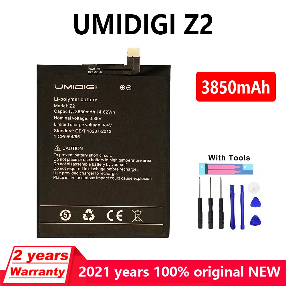 

New Original 3850mAh Z2 Phone Battery for UMI UMIDIGI Z2 In Stock High quality Genuine Batteries With Tools+Tracking Number