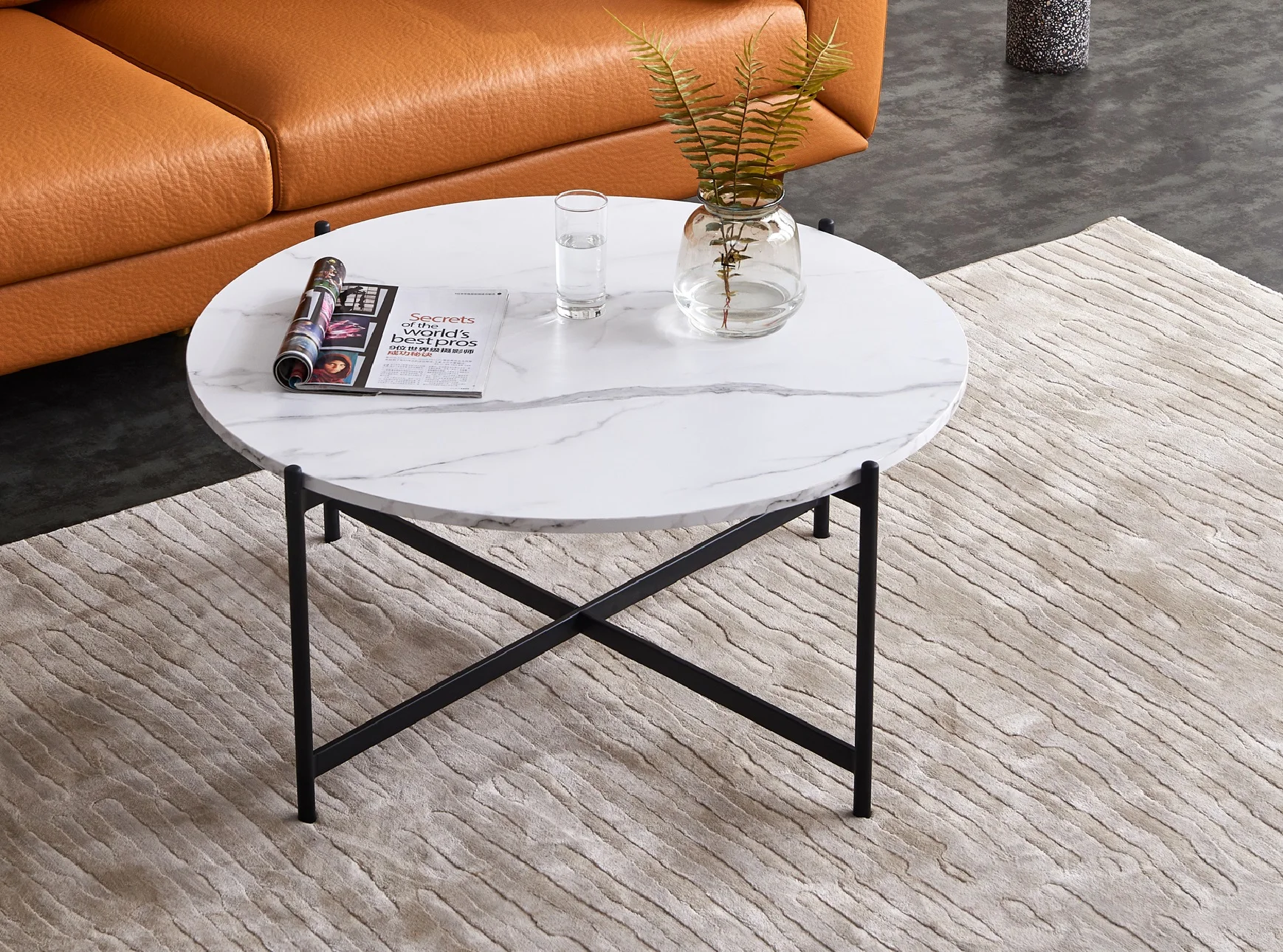 Modern Marble Coffee Table Living Room Furniture Golden Black Color Frame Round Tea Table
Modern Marble Coffee Table Living Room Furniture Golden Black Color Frame Round Tea Table