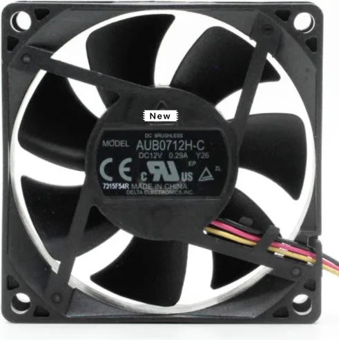 For Delta Electronics AUB0712H-C XER DC 12V 0.29A 70x70x25mm 3-wire Server Cooling Fan 
For Delta Electronics AUB0712H-C XER DC 12V 0.29A 70x70x25mm 3-wire Server Cooling Fan