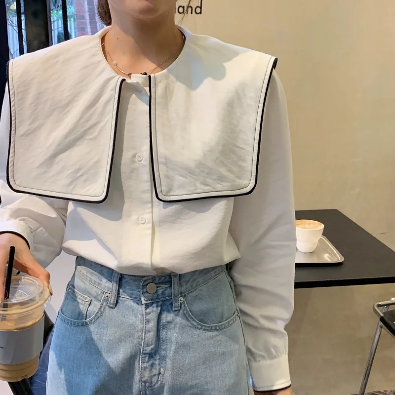 Croysier Tops Women 2022 Fashion Contrast Trim Lapel Collar Blouse Long Sleeve Top Round Neck Button Up Casual Blouses Shirts
Croysier Tops Women 2022 Fashion Contrast Trim Lapel Collar Blouse Long Sleeve Top Round Neck Button Up Casual Blouses Shirts