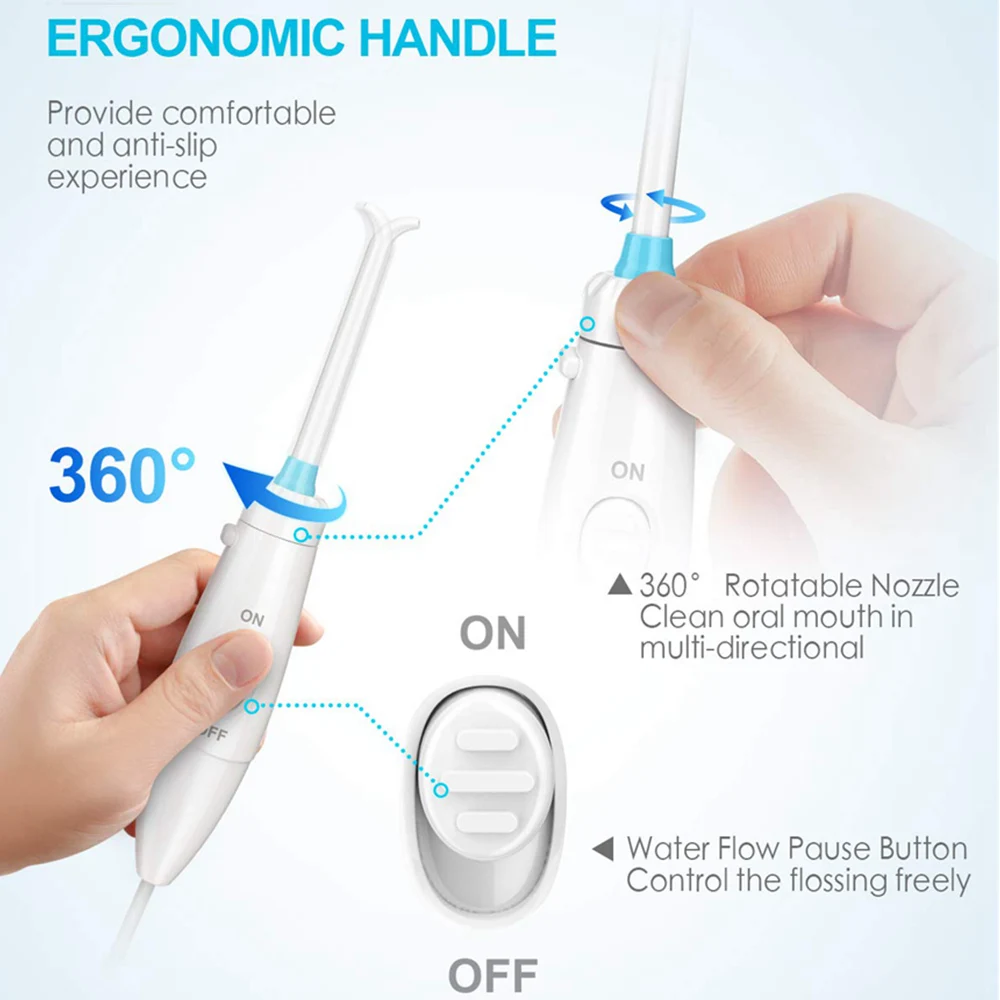 Nicefeel 600ML Oral Irrigator Dental Water Irrigator Flosser with 7pcs Tips Water Jet Teeth Cleaner Dental Family Oral Care SPA
Nicefeel 600ML Oral Irrigator Dental Water Irrigator Flosser with 7pcs Tips Water Jet Teeth Cleaner Dental Family Oral Care SPA