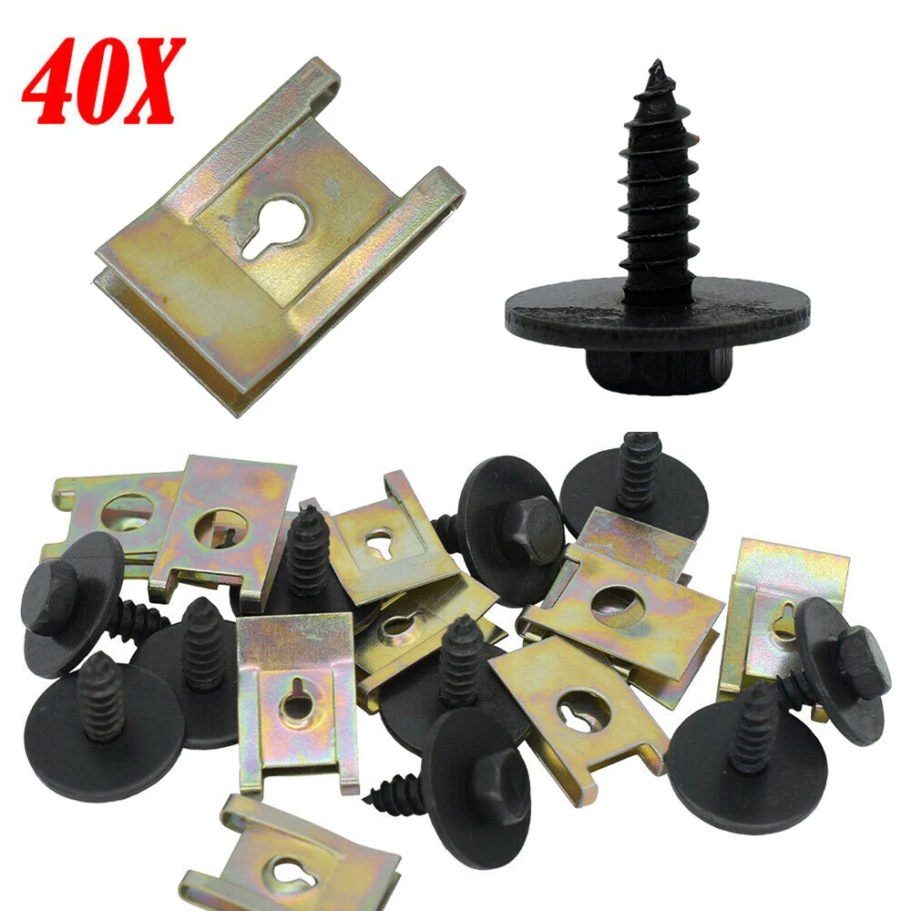 40x U Nut Hex Screw Speed Fastener Undertray Sheet Metal Clip Fixing For BMW Car Accessories Auto Fastener Clips
40x U Nut Hex Screw Speed Fastener Undertray Sheet Metal Clip Fixing For BMW Car Accessories Auto Fastener Clips
