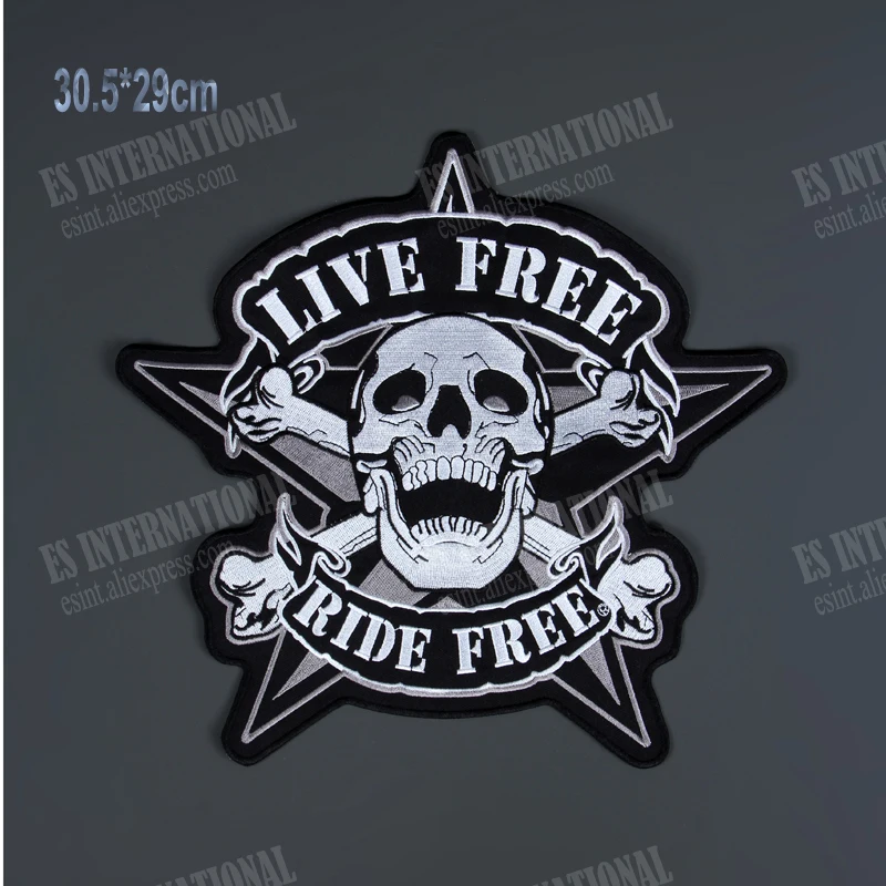 11'' Inches Huge Large Embroidery Patches LIVE FREE RIDE FREE Sew on for Jacket Back Vest Motorcycle Biker 28.8CM *27CM
11'' Inches Huge Large Embroidery Patches LIVE FREE RIDE FREE Sew on for Jacket Back Vest Motorcycle Biker 28.8CM *27CM