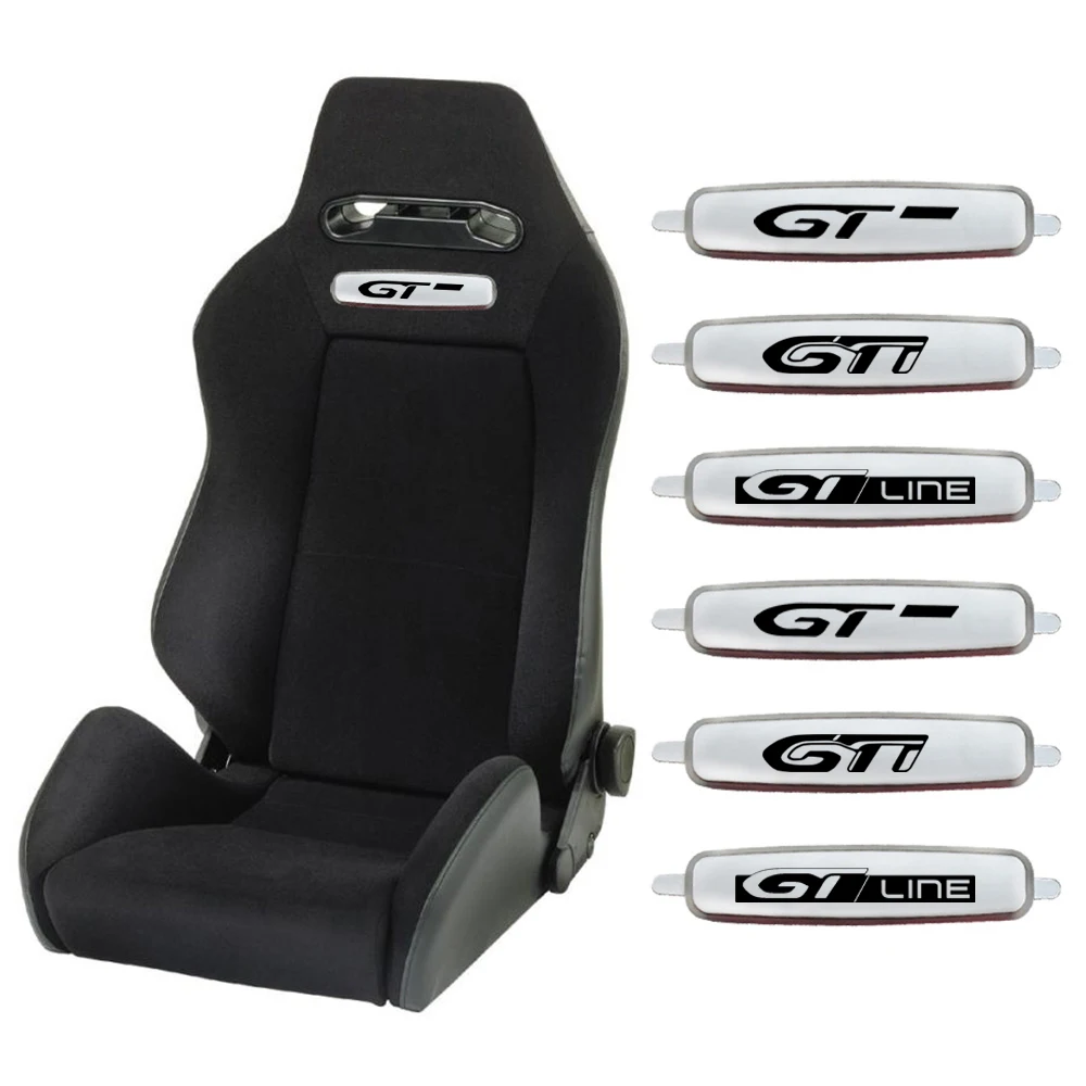 Эмблема для тюнинга сиденья Peugeot GT line GTI Sport 106 206 306 406 408 3008 2008 4008 307 207 Металлическая
