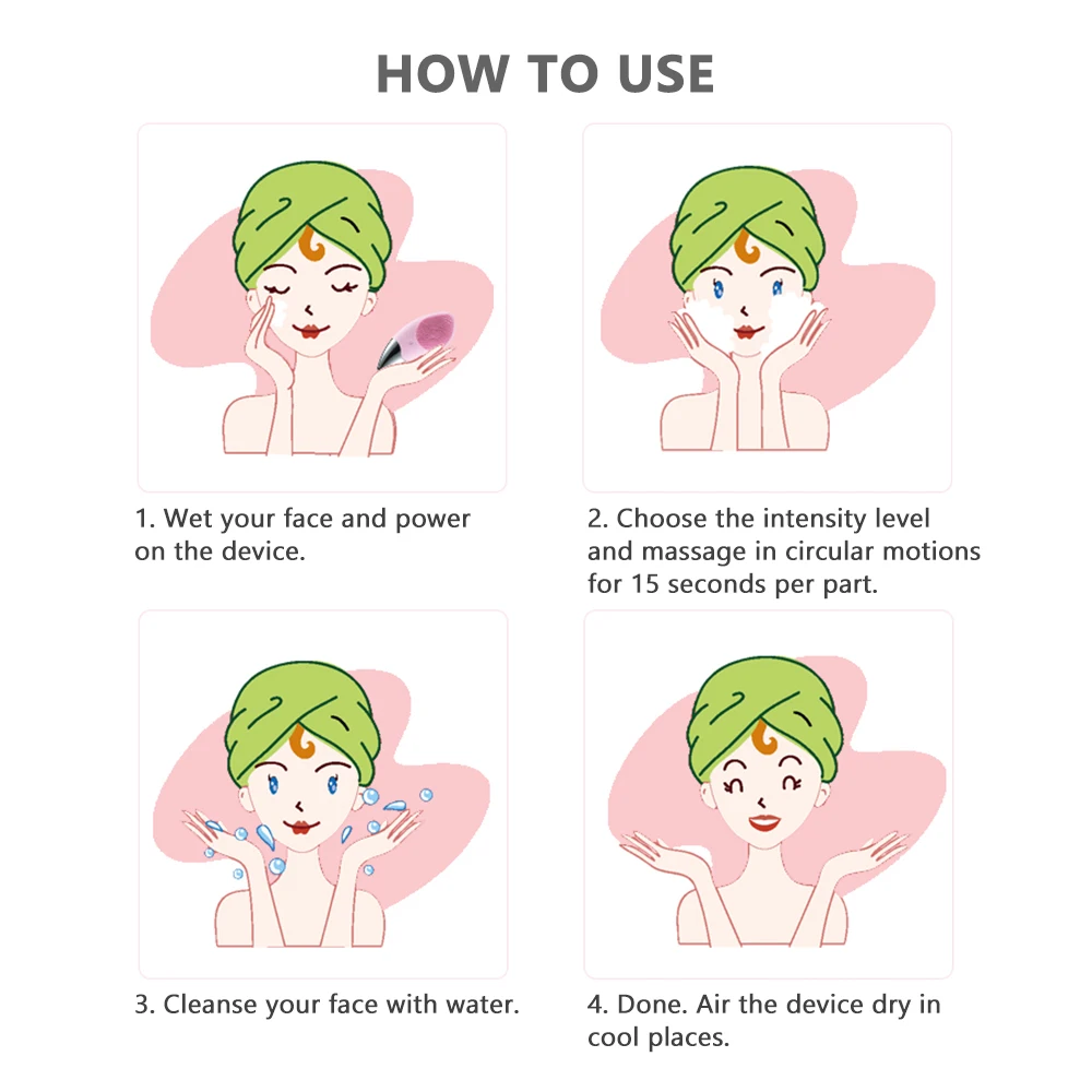 Electric silicone facial brush Face cleansing Brush Massager Waterproof Ultrasonic Pore Cleaner Rechargeable Skin Care Tool Mini
Electric silicone facial brush Face cleansing Brush Massager Waterproof Ultrasonic Pore Cleaner Rechargeable Skin Care Tool Mini