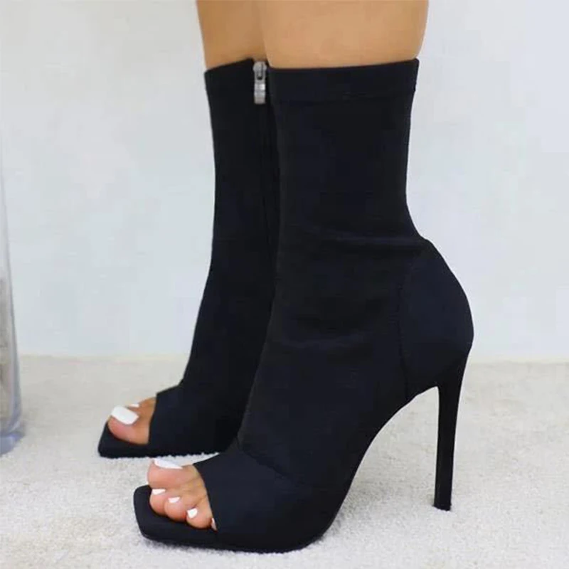 Winter Women's Shoes Women Ankle Boots Sock Boot Zip Woman Peep Toe Thin High Heel Female 2020 Autumn Ladies Fashion Footwear
Winter Women's Shoes Women Ankle Boots Sock Boot Zip Woman Peep Toe Thin High Heel Female 2020 Autumn Ladies Fashion Footwear