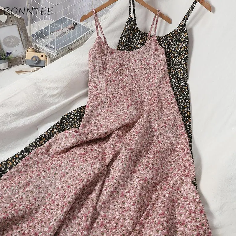 Women Sleeveless Dress Floral Sexy Spaghetti Strap Backless Elegant Female All-match Korean Style Ruffles Fashion Streetwear Ins
Women Sleeveless Dress Floral Sexy Spaghetti Strap Backless Elegant Female All-match Korean Style Ruffles Fashion Streetwear Ins