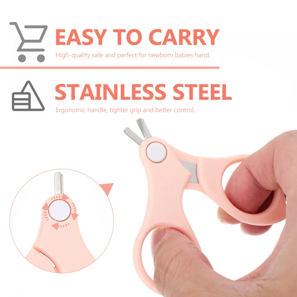 4pcs Infant Nail Trimmer Kit Nail File Clippers Tweezers and Scissors with Box