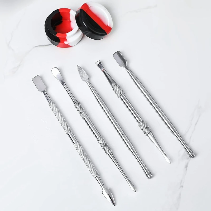 6 Pieces of Wax Carving Stainless Steel Tools, with 5Ml Silicone Container. (Silver)
6 Pieces of Wax Carving Stainless Steel Tools, with 5Ml Silicone Container. (Silver)