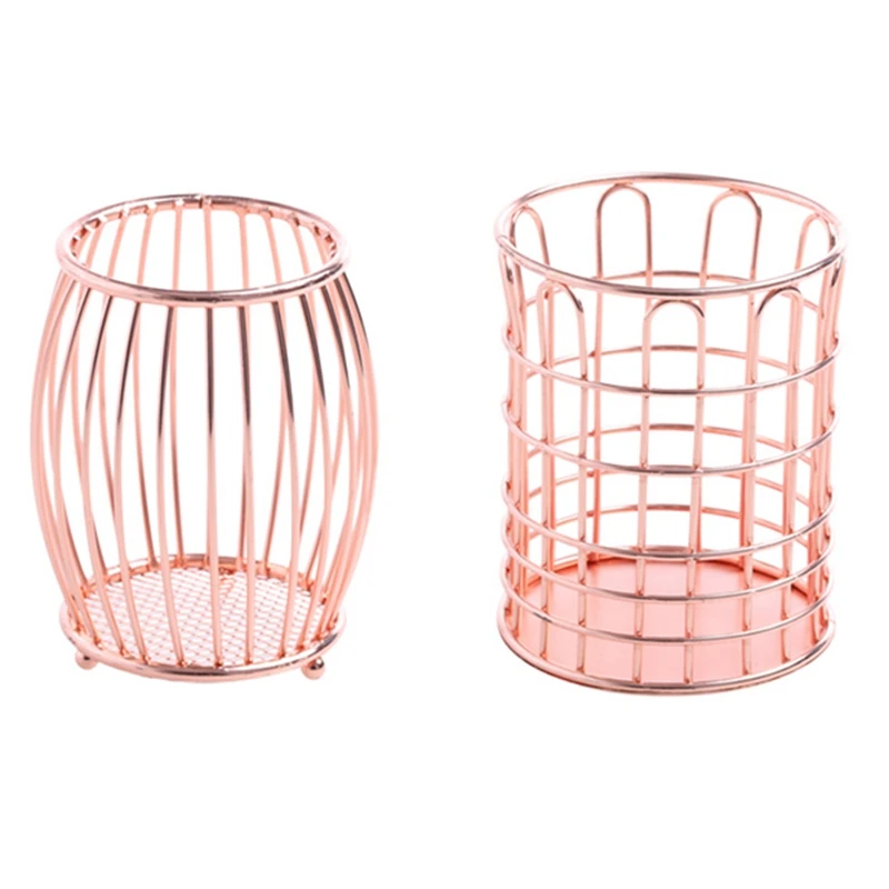 2Pcs Rose Gold Iron Wire Pen Holder Makeup Brush Storage Organizer Pencil Cup Makeup Brushes Holders Desktop
2Pcs Rose Gold Iron Wire Pen Holder Makeup Brush Storage Organizer Pencil Cup Makeup Brushes Holders Desktop