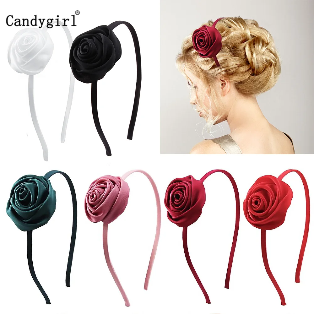 Solid Color Rose Flower Headband for Women Luxury Floral Hairband Girls Wedding Party Hair Bands Accessories
Solid Color Rose Flower Headband for Women Luxury Floral Hairband Girls Wedding Party Hair Bands Accessories