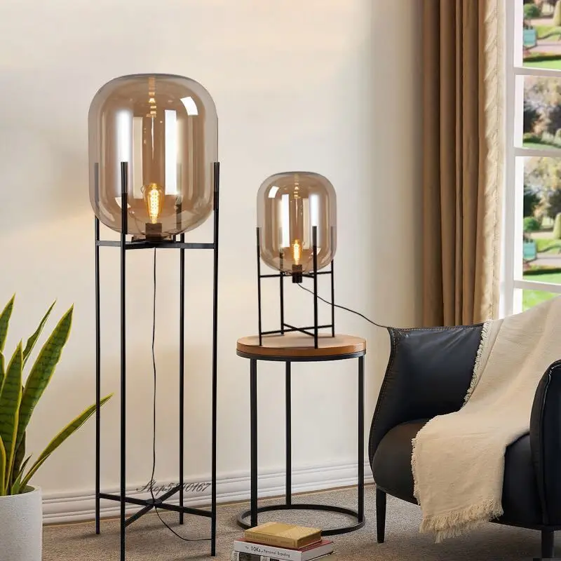 Светодиодная настольная лампа из скандинавского стекла дизайнерский