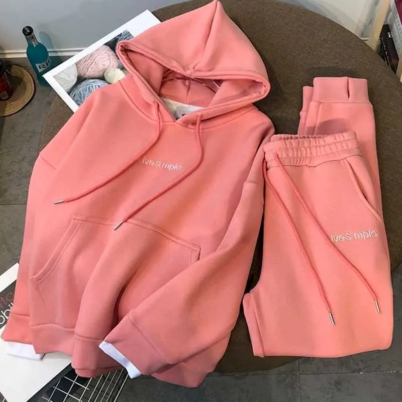 Autumn winter new suit thickened plus velvet pullover hoodies women 2 piece suit sports and leisure two-piece trousers and tops
Autumn winter new suit thickened plus velvet pullover hoodies women 2 piece suit sports and leisure two-piece trousers and tops