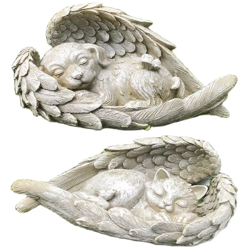 Mini Garden Accessories Angel Decoration Resin Pet Statue Dog And Cat Statuette In Angel Wings, Garden Decoration Outdoor Statue
Mini Garden Accessories Angel Decoration Resin Pet Statue Dog And Cat Statuette In Angel Wings, Garden Decoration Outdoor Statue