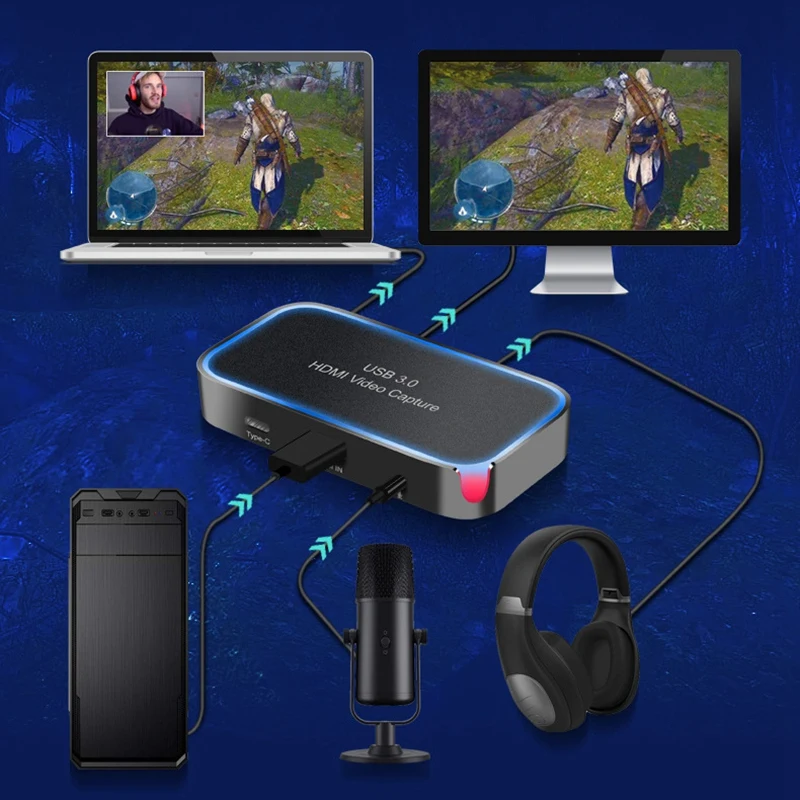 4K Hd 1080P Usb3.0 Hdmi Video Capture Card Live Capture Box
4K Hd 1080P Usb3.0 Hdmi Video Capture Card Live Capture Box