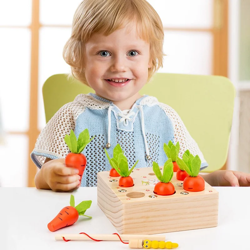 Baby Wooden Puzzle Building Blocks Pulling Carrots Catching Bugs Toys Size Matching Cognition Educational Puzzle Toys Gifts
Baby Wooden Puzzle Building Blocks Pulling Carrots Catching Bugs Toys Size Matching Cognition Educational Puzzle Toys Gifts