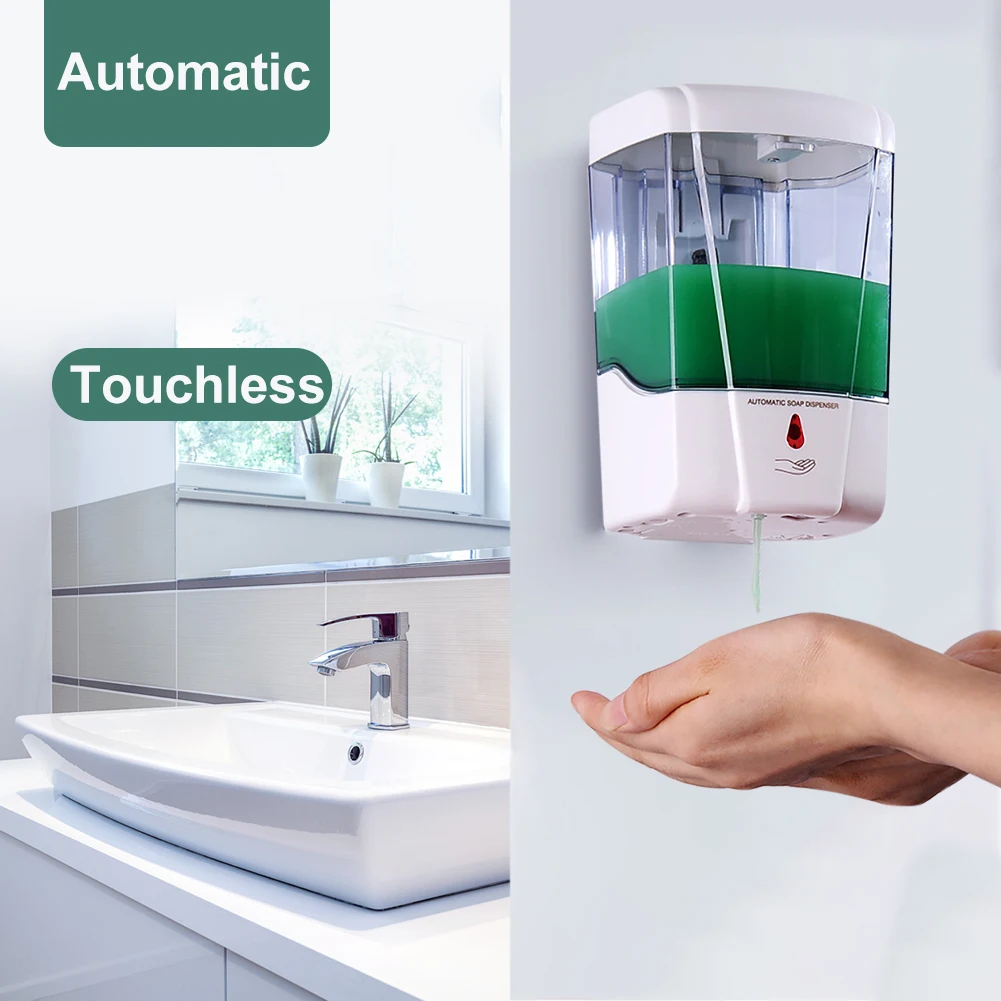 700 ML Automatic Soap Dispenser Touchless Infrared Motion Sensor Wall Mount Hand Sanitizer Dispenser for Home Kitchen Hotel
700 ML Automatic Soap Dispenser Touchless Infrared Motion Sensor Wall Mount Hand Sanitizer Dispenser for Home Kitchen Hotel
