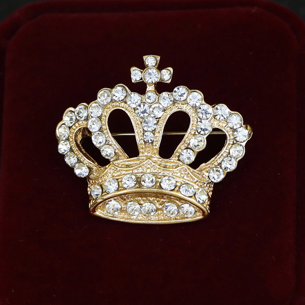 Ladies Metal Crystal Crown Brooch Bridal Temperament Corsage Accessories Golden Fashion Collar Pin Badge Clothing Accessories
Ladies Metal Crystal Crown Brooch Bridal Temperament Corsage Accessories Golden Fashion Collar Pin Badge Clothing Accessories