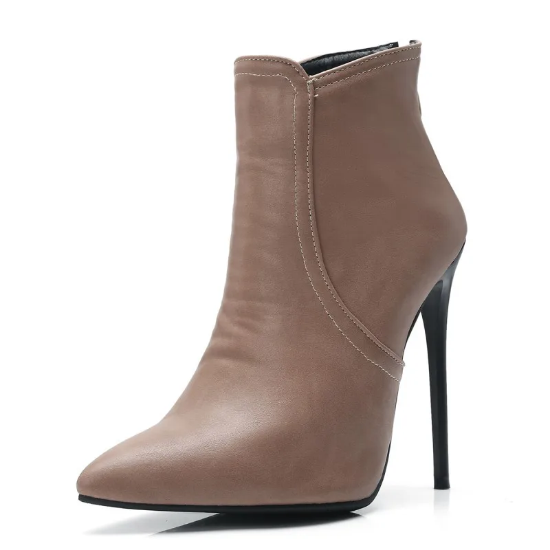 2021 Autumn Winter New 12cm Thin High Heel Pointed Toe Short Ankle Boots Women Fashion Casual Zip Woman Shoes Big Size S0002
2021 Autumn Winter New 12cm Thin High Heel Pointed Toe Short Ankle Boots Women Fashion Casual Zip Woman Shoes Big Size S0002