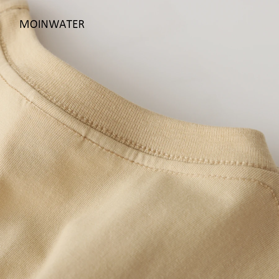 MOINWATER Women New Letter Print T shirts Female Royal Blue Cotton Tees Casual Basic Short Sleeve Summer Tops MT22006 - купить по