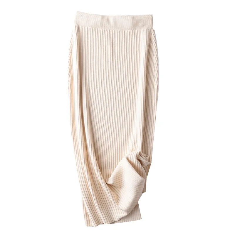 Autumn / winter 2020 knitted skirt women's pit sliver wool skirt straight tube with thin split skirt
Autumn / winter 2020 knitted skirt women's pit sliver wool skirt straight tube with thin split skirt