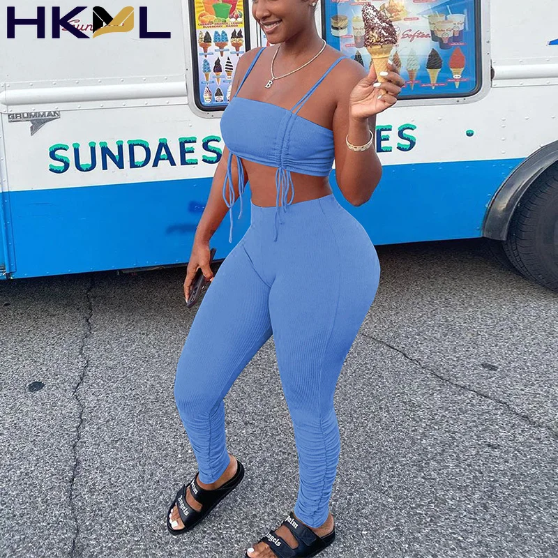 Summer Women Pants Set Spaghetti Strap Tube Sleeveless Solid Colo Pullover Top & High Street Slim Pants Two Piece Set
Summer Women Pants Set Spaghetti Strap Tube Sleeveless Solid Colo Pullover Top & High Street Slim Pants Two Piece Set