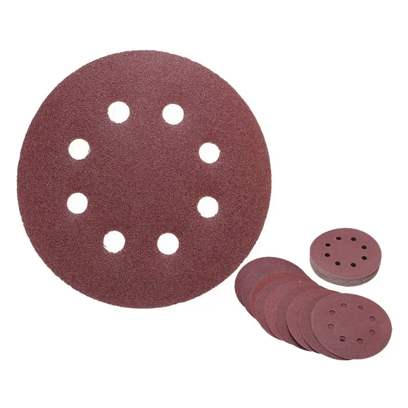 5 inch 8 Hole 120 Grit Sand Disc Ran Orbit Sandpaper Loop Hook for Sanding Sander
5 inch 8 Hole 120 Grit Sand Disc Ran Orbit Sandpaper Loop Hook for Sanding Sander