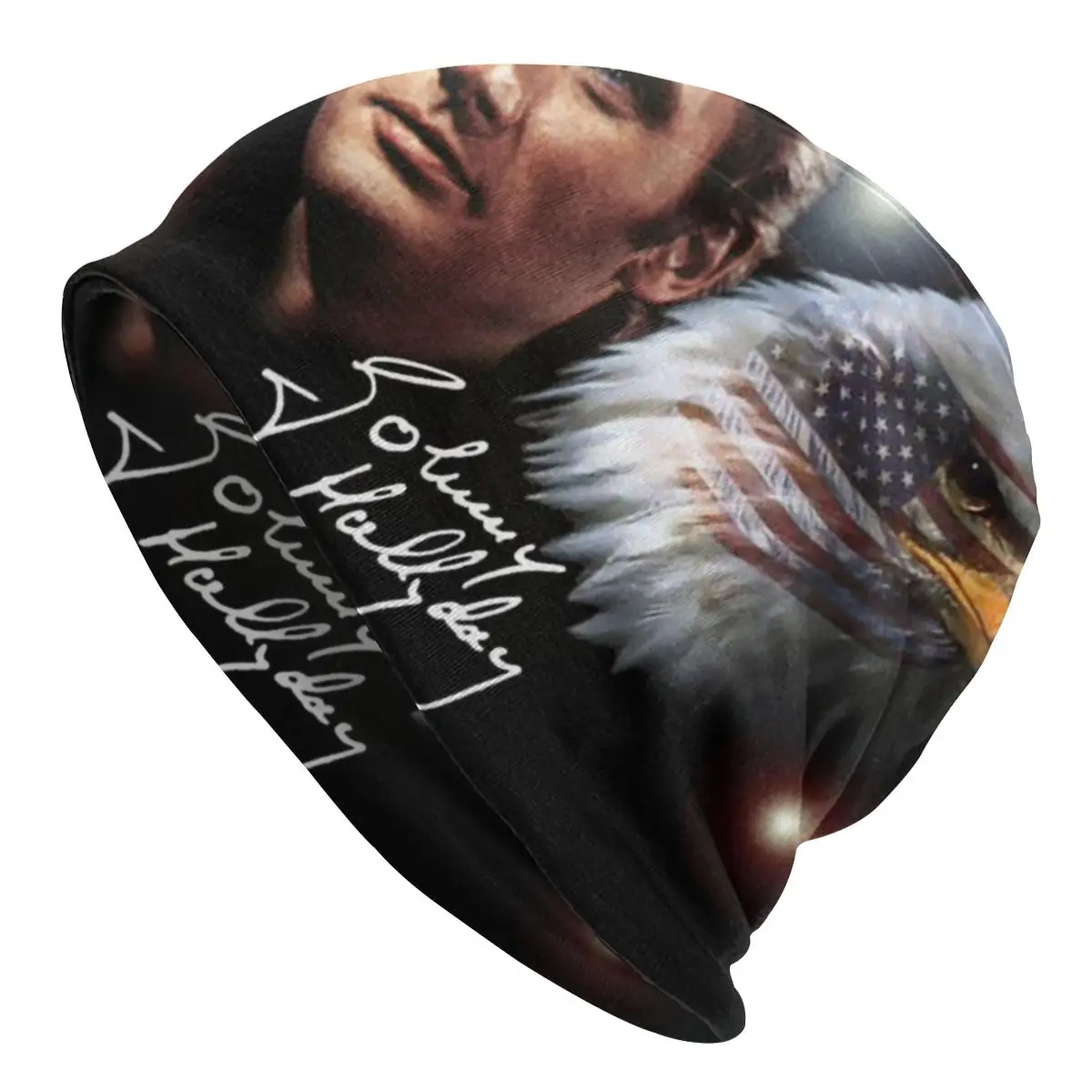 

Johnny Hallyday Eagle Skullies Beanies Rock Singer Hats Fashion Autumn Winter Outdoor Unisex Cap Warm Bonnet Knitting Hats