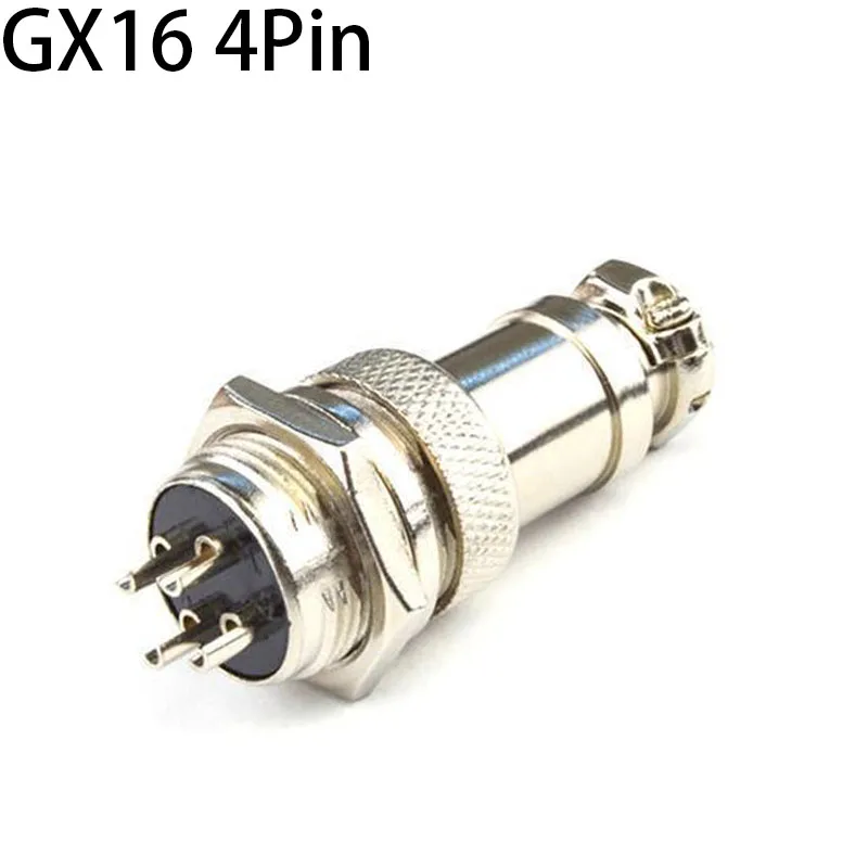 

1set GX16 4 Pin Male & Female Diameter 16mm Wire Panel Connector GX16 4Pin PCB Connector Aviation Socket Plug