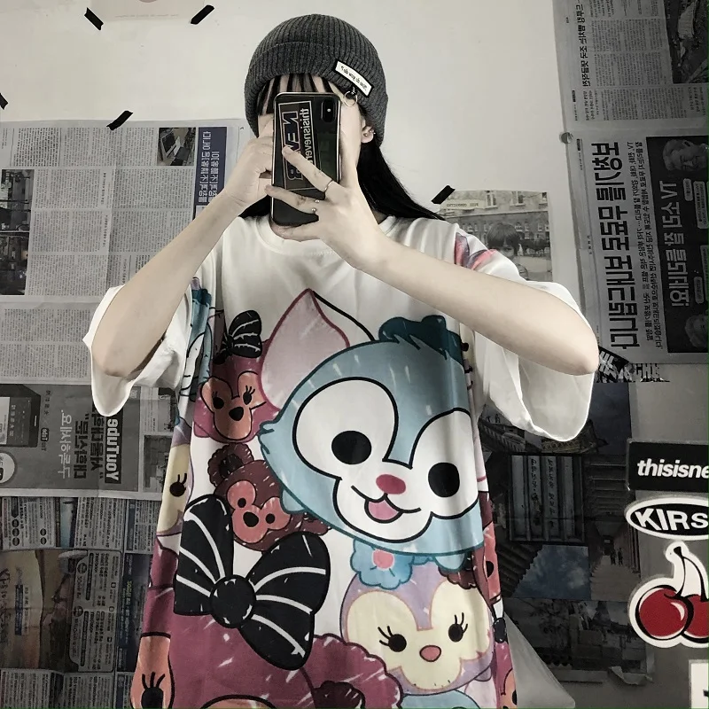 Cartoon Harajuku Kawaii Tshirts Female Cute Printed Casual T Shirt Casual Tops Tee New Cartoon Stitch Women's Fashion T-Shirt
Cartoon Harajuku Kawaii Tshirts Female Cute Printed Casual T Shirt Casual Tops Tee New Cartoon Stitch Women's Fashion T-Shirt