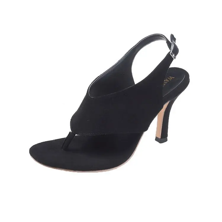 Large high-heeled sandals, women's toed suede, T-shaped buckle, thin heel, beautiful sandals
Large high-heeled sandals, women's toed suede, T-shaped buckle, thin heel, beautiful sandals