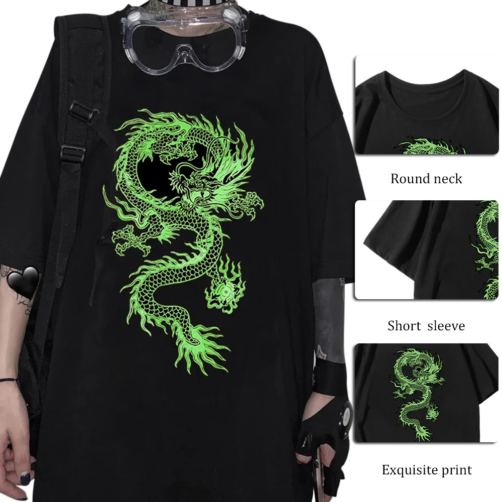 Uefezo Dragon Print T-Shirt Women Plus Size Short Sleeve Tumblr Casual New Streetwear Hip Hop tops Harajuku Fun Basic Ladies Tee
Uefezo Dragon Print T-Shirt Women Plus Size Short Sleeve Tumblr Casual New Streetwear Hip Hop tops Harajuku Fun Basic Ladies Tee