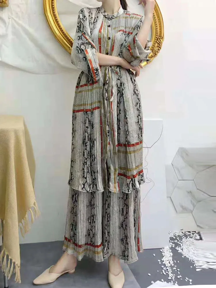 Casual, printed, ladies, pleated, dress + stacked pants set, 2020New women's clothing, summer, dress + wide-leg pants 2 sets XL
Casual, printed, ladies, pleated, dress + stacked pants set, 2020New women's clothing, summer, dress + wide-leg pants 2 sets XL