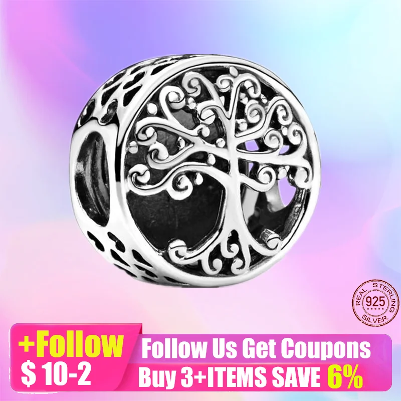 Best Seller 925 Sterling Silver Openwork Family Roots Charms DIY Fine Beads Fit Original Pandora Charm Bracelet Jewelry
Best Seller 925 Sterling Silver Openwork Family Roots Charms DIY Fine Beads Fit Original Pandora Charm Bracelet Jewelry