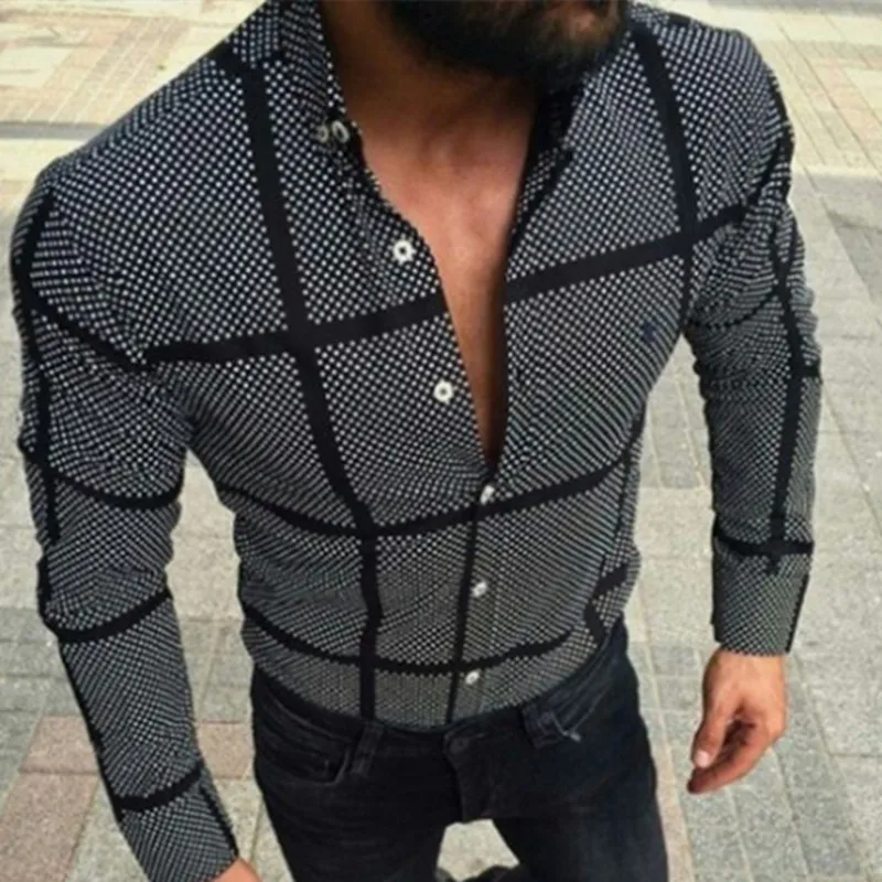 Men's Spring/Fall Plus-Size S-3XL Casual Loose Hip-Hop Trend Black Checkered Print Long Sleeve Cardigan Shirt
Men's Spring/Fall Plus-Size S-3XL Casual Loose Hip-Hop Trend Black Checkered Print Long Sleeve Cardigan Shirt