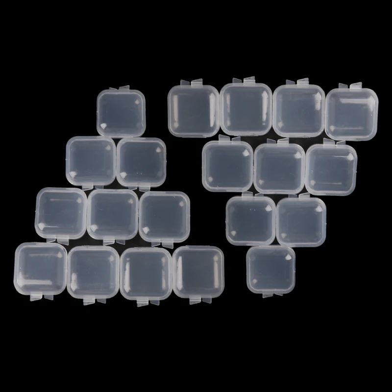 20Pcs Square Mini Clear Plastic Storage Containers Box with Lids for Small Items R2LE
20Pcs Square Mini Clear Plastic Storage Containers Box with Lids for Small Items R2LE