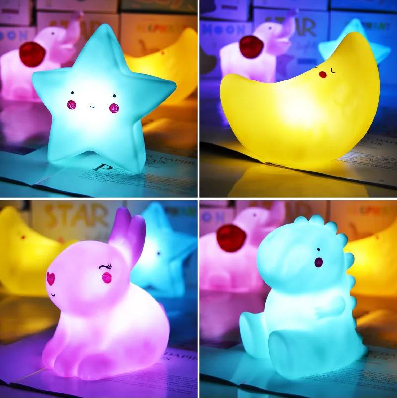 LED Cute Decoration Lamps Cartoon Night Light Moon Star Elephant Girl Kids Children Toys Gifts for Bedroom Bedside Room Lights
LED Cute Decoration Lamps Cartoon Night Light Moon Star Elephant Girl Kids Children Toys Gifts for Bedroom Bedside Room Lights