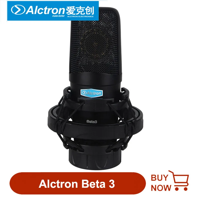 Alctron Beta3 Professional FET condenser mic for studio recording, stage performance with shock mount and carry case
Alctron Beta3 Professional FET condenser mic for studio recording, stage performance with shock mount and carry case