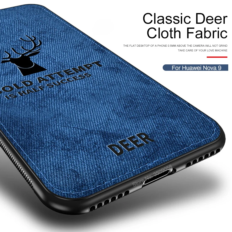 Hauwei Huawey Nova9 Case Deer Pattern Cloth Fabric Back Covers For Huawei Nova 9 NAM AL00 LX9 6.57'' Soft Frame Shockproof Coque
Hauwei Huawey Nova9 Case Deer Pattern Cloth Fabric Back Covers For Huawei Nova 9 NAM AL00 LX9 6.57'' Soft Frame Shockproof Coque