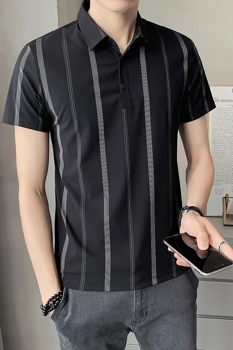 2021 Summer Striped POLO Shirts Men High Quality Slim Fit Casual Polo Shirts Business Social Men Tee Tops Street Wear Clothing
2021 Summer Striped POLO Shirts Men High Quality Slim Fit Casual Polo Shirts Business Social Men Tee Tops Street Wear Clothing