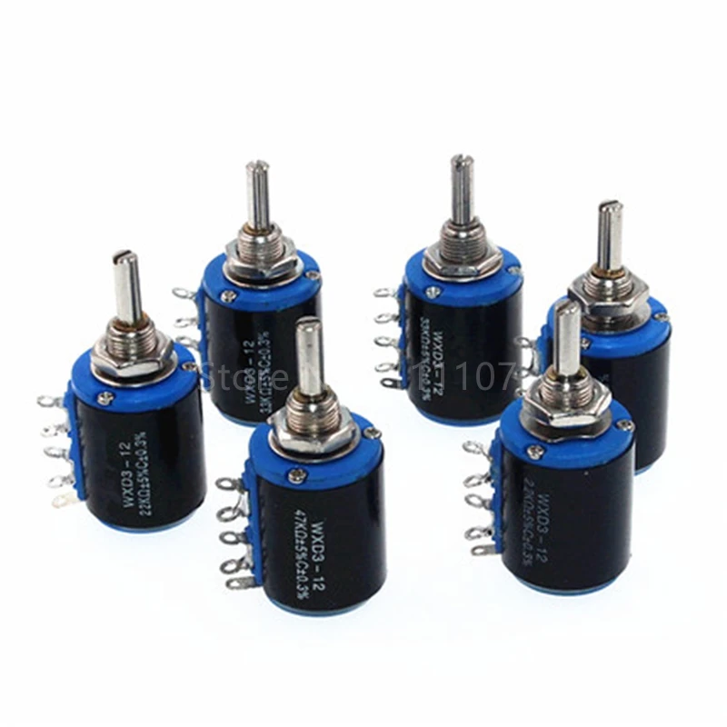 WXD3-12 1W Multi Wirewound Potentiometer 100 220 470 1K 2K2 3K3 4K7 10K 22K 33K 47K Ohm 100R 220R 470R 2.2K 3.3K 4.7K WXD3-12-1W