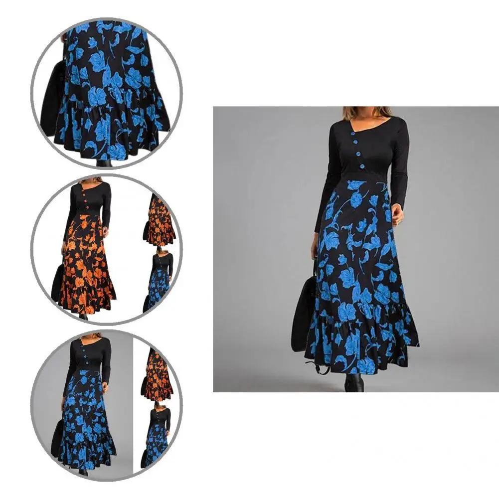 All-Match A-Line Flower Print Patchwork Irregular V-Neck Women Dress for Banquet
All-Match A-Line Flower Print Patchwork Irregular V-Neck Women Dress for Banquet