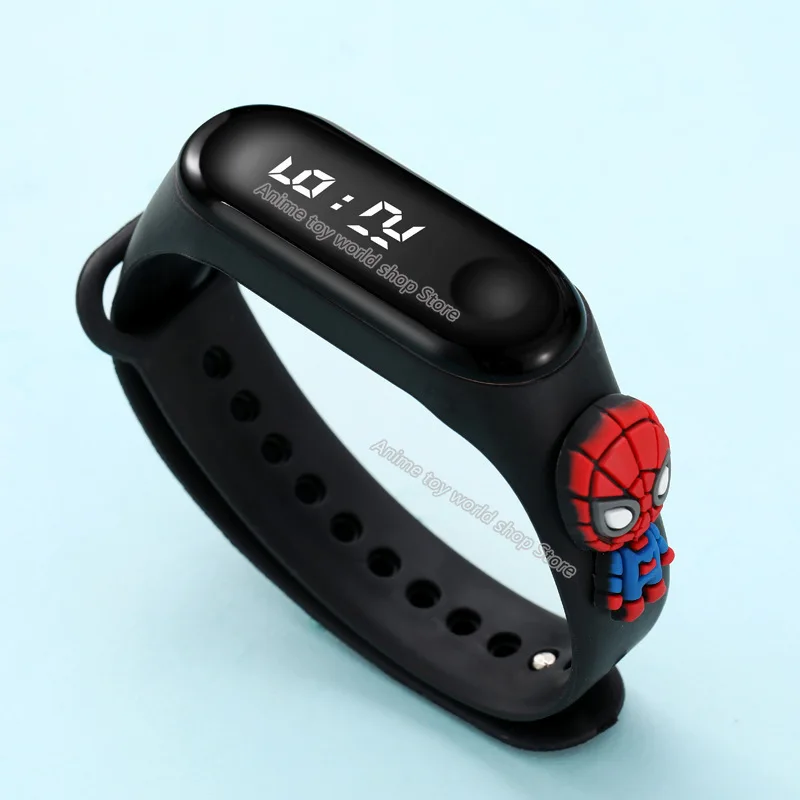 Disney Marvel Water-proof Watch Spiderman Iron Man LED Touch Bracelet Hulk Sports Strap for Mi Band 2/3/4 Children Gift | Игрушки и