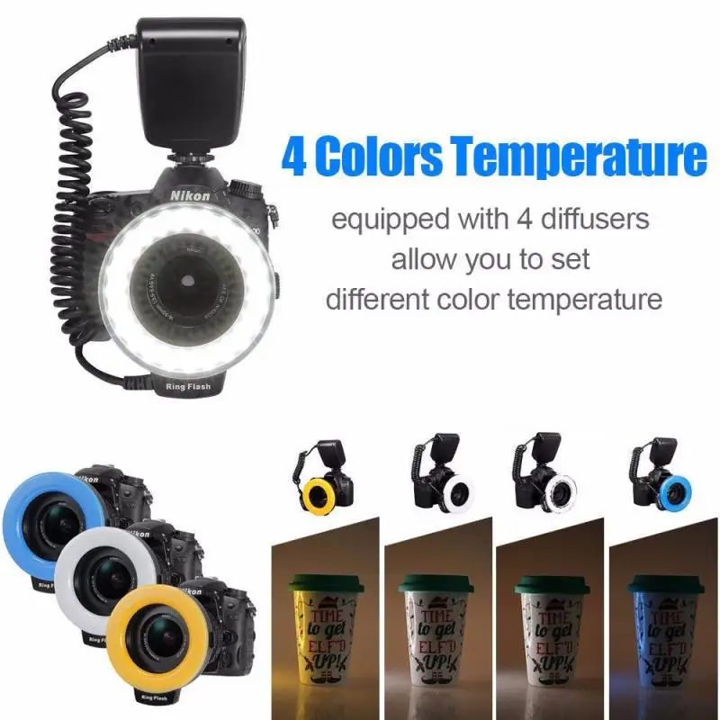 RF-550D LED Macro Ring Flash Light For Canon Nikon Pentax Olympus DSLR Camera SK Visual LCD Display With High Definition
RF-550D LED Macro Ring Flash Light For Canon Nikon Pentax Olympus DSLR Camera SK Visual LCD Display With High Definition